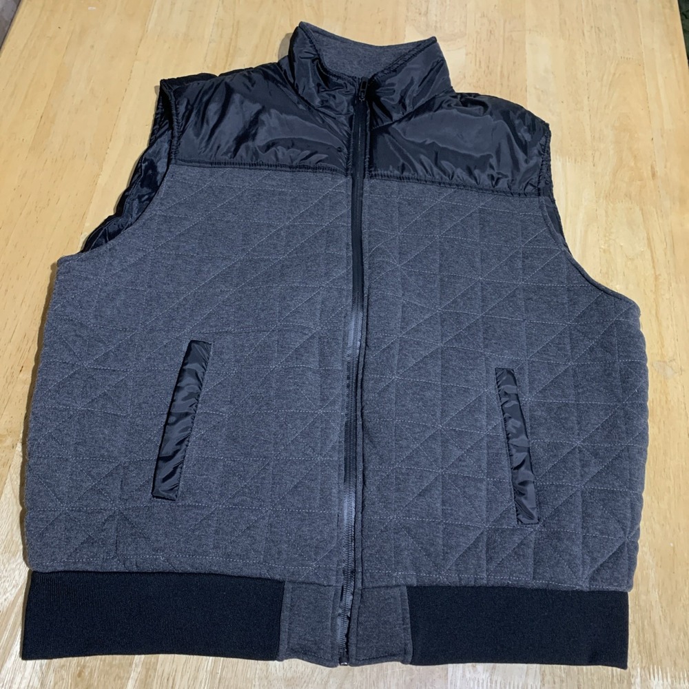 New York Yoki OuterWear‎ Collection Men 2XL Charcoal Grey/Black Quilted